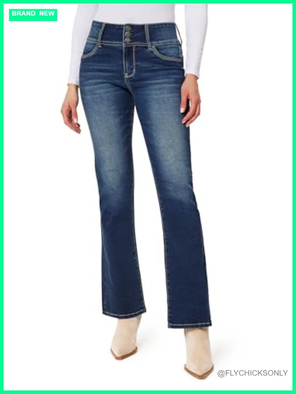 Sassy Bootcut High Rise Insta Soft Stretch Jeans 32" Inseam